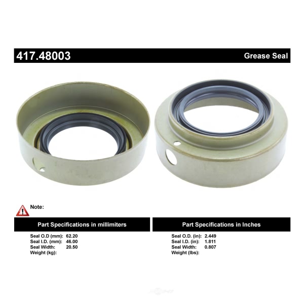 Centric Premium™ Front Inner Wheel Seal 417.48003