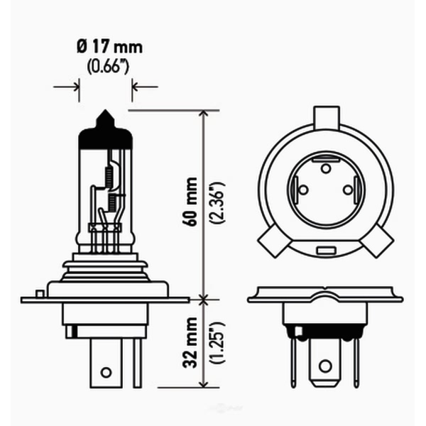 Hella 9003Tb Standard Series Halogen Light Bulb 9003TB