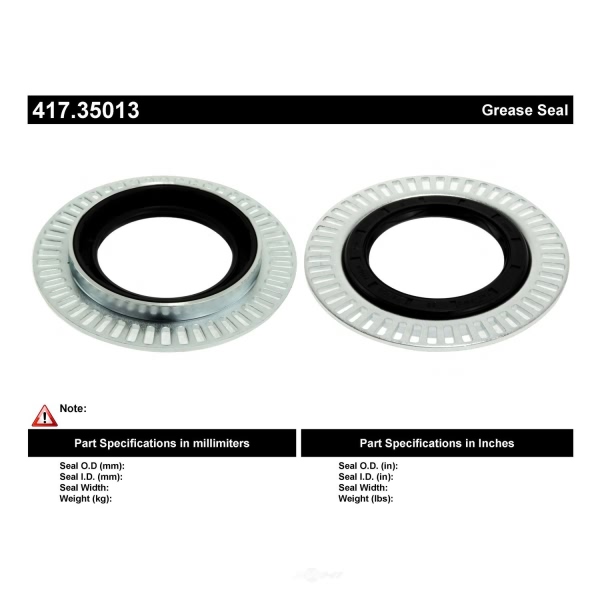 Centric Premium™ Front Inner Wheel Seal 417.35013