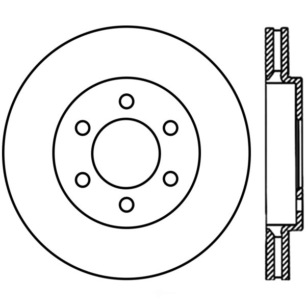 Centric Premium Vented Front Brake Rotor 125.65097