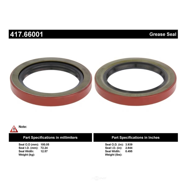 Centric Premium™ Axle Shaft Seal 417.66001