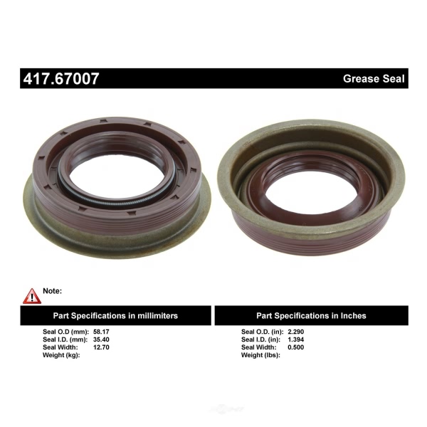 Centric Premium™ Axle Shaft Seal 417.67007