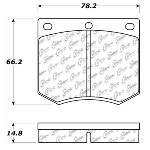 Centric Posi Quiet™ Ceramic Front Disc Brake Pads 105.03300