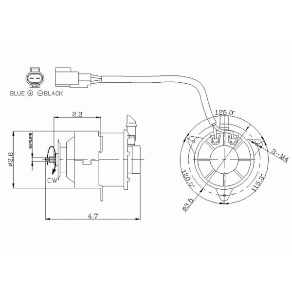 TYC Driver Side Engine Cooling Fan Motor 630280