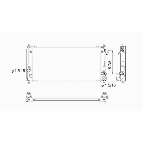 TYC Engine Coolant Radiator 2335