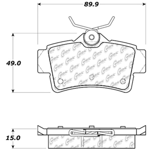 Centric Posi Quiet™ Ceramic Rear Disc Brake Pads 105.06271