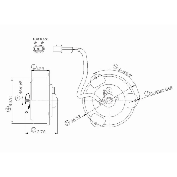 TYC Passenger Side Engine Cooling Fan Motor 630900