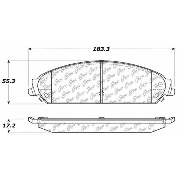 Centric Posi Quiet™ Ceramic Front Disc Brake Pads 105.10580