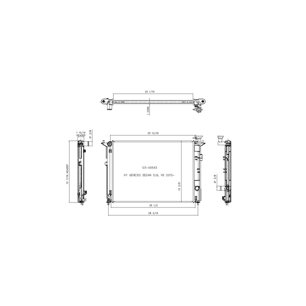 TYC Engine Coolant Radiator 13456