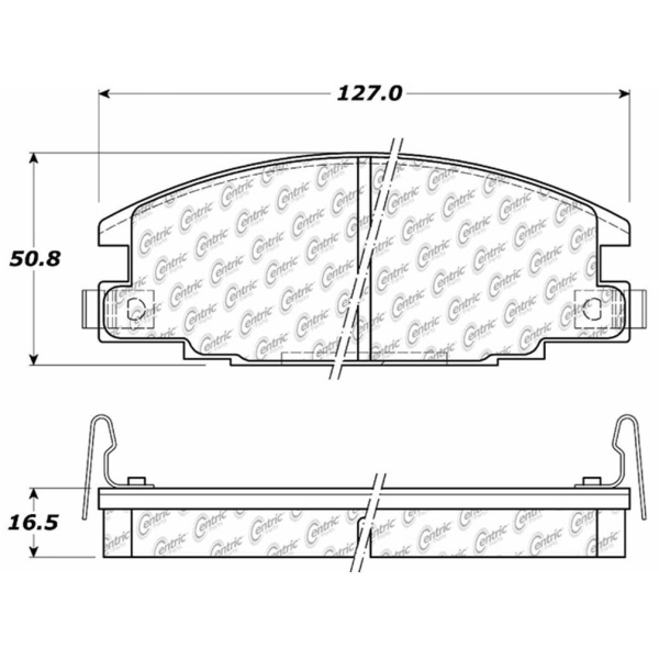 Centric Premium Semi-Metallic Front Disc Brake Pads 300.03630