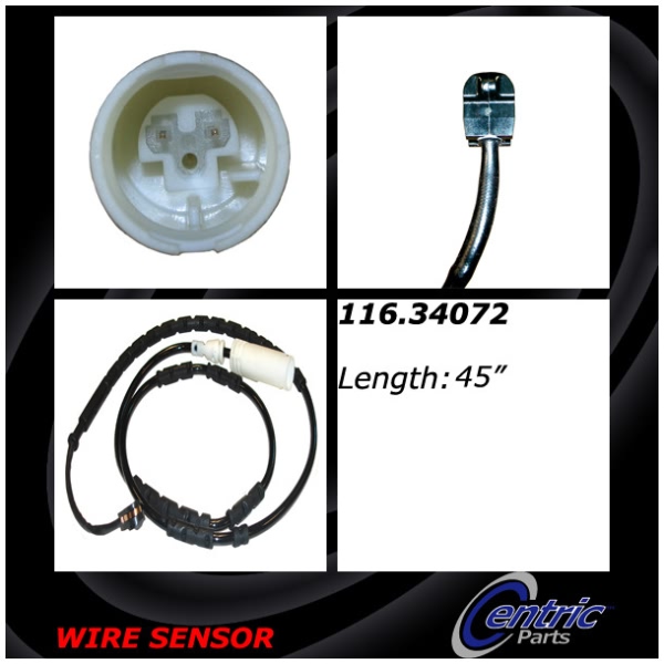 Centric Rear Brake Pad Sensor 116.34072