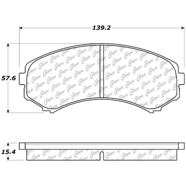 Centric Premium Semi-Metallic Front Disc Brake Pads 300.08670
