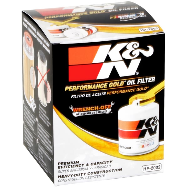 K&N Performance Gold™ Wrench-Off Oil Filter HP-2002