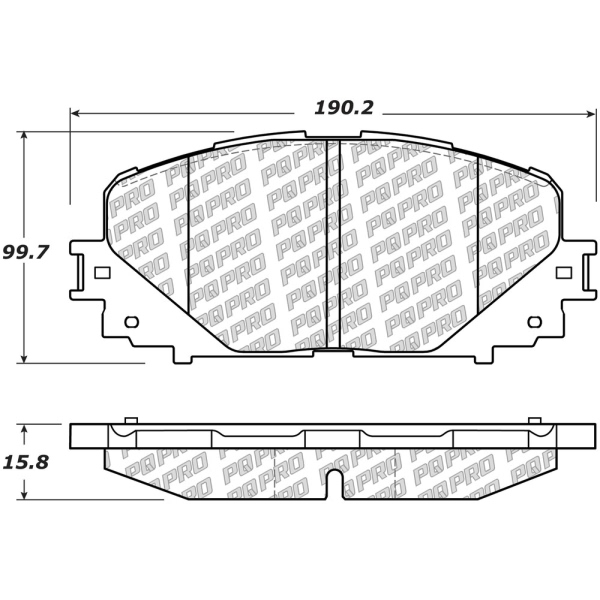 Centric Posi Quiet Pro™ Ceramic Front Disc Brake Pads 500.16280