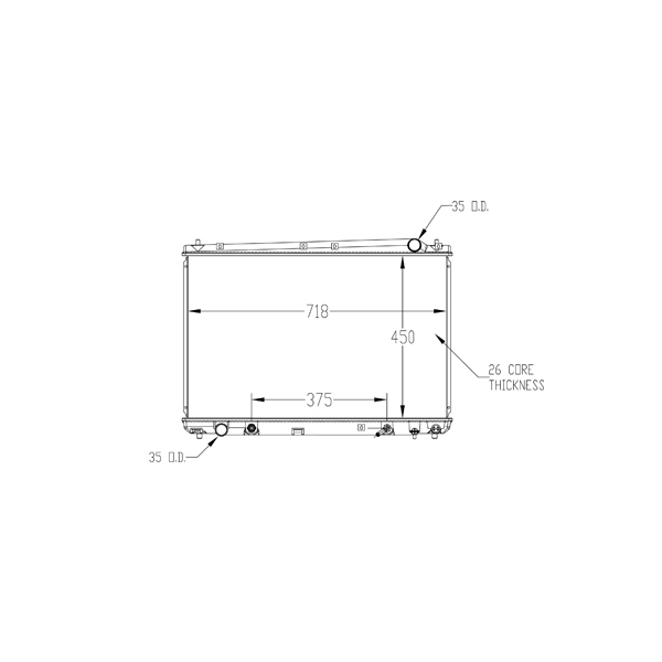 TYC Engine Coolant Radiator 2427