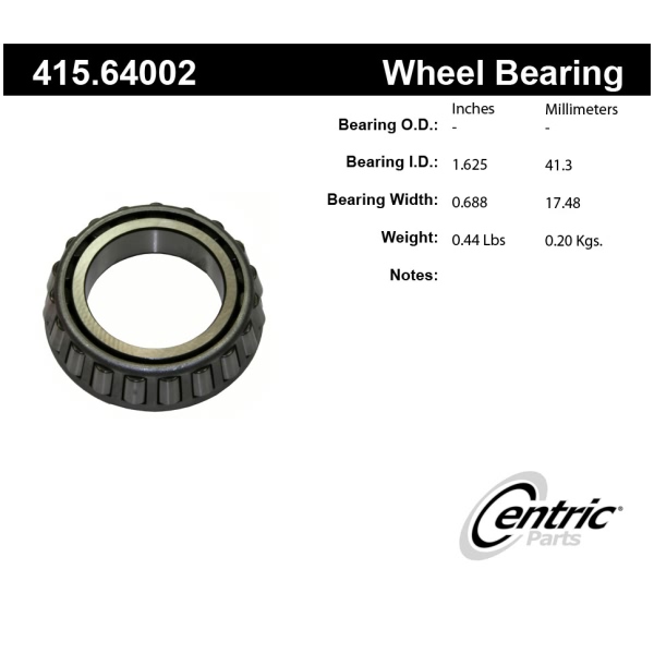 Centric Premium™ Front Driver Side Outer Wheel Bearing 415.64002