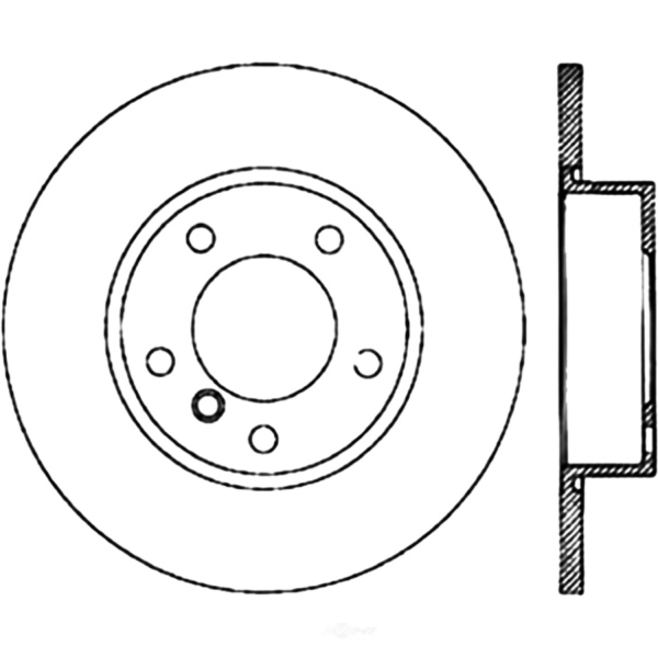 Centric Premium Solid Front Brake Rotor 125.34040