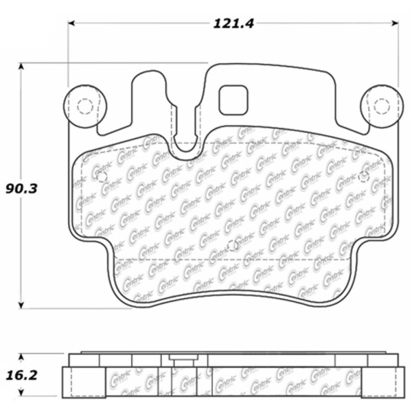 Centric Posi Quiet™ Extended Wear Semi-Metallic Rear Disc Brake Pads 106.09930