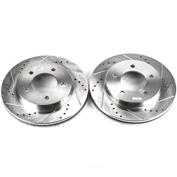 Power Stop PowerStop Evolution Performance Drilled, Slotted& Plated Brake Rotor Pair AR8557XPR