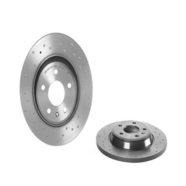 brembo Premium Xtra Cross Drilled UV Coated 1-Piece Rear Brake Rotors 08.A759.1X
