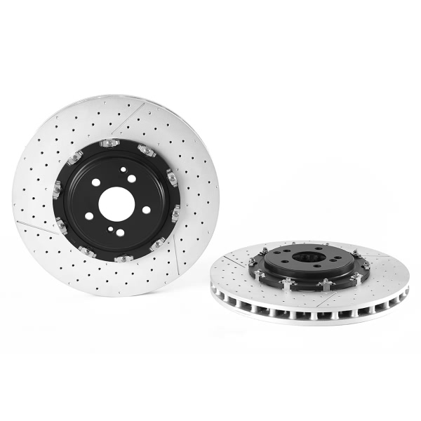 brembo OE Replacement Drilled and Slotted Vented Front Brake Rotor 09.9313.33