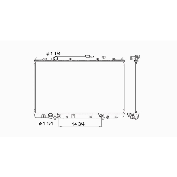 TYC Engine Coolant Radiator 2270