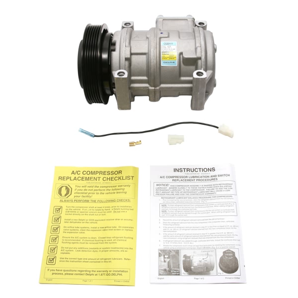 Delphi A C Compressor With Clutch CS20111