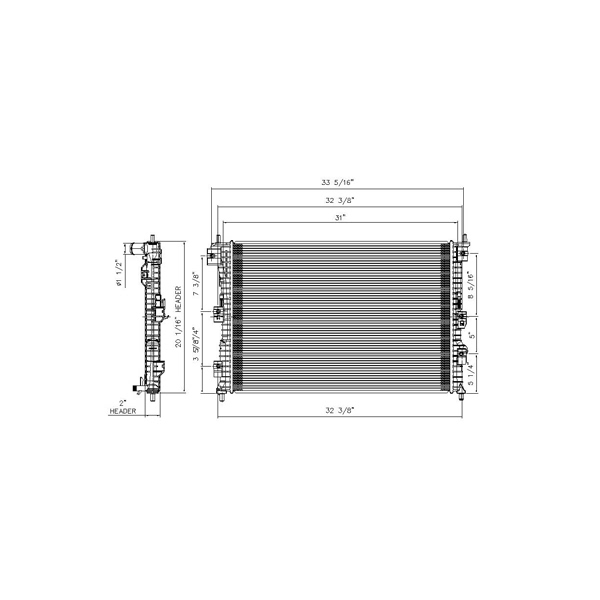 TYC Engine Coolant Radiator 13559