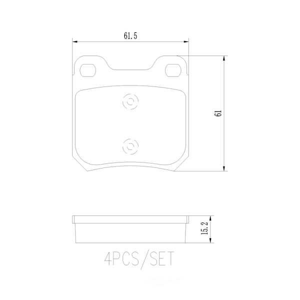 brembo Premium Ceramic Rear Disc Brake Pads P59014N