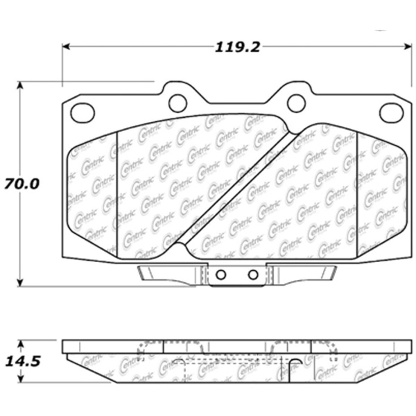 Centric Premium Ceramic Front Disc Brake Pads 301.06470