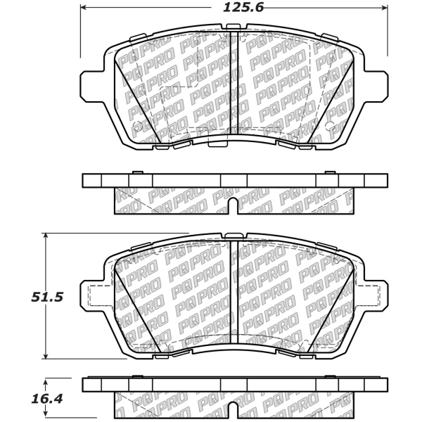 Centric Posi Quiet Pro™ Ceramic Front Disc Brake Pads 500.14540