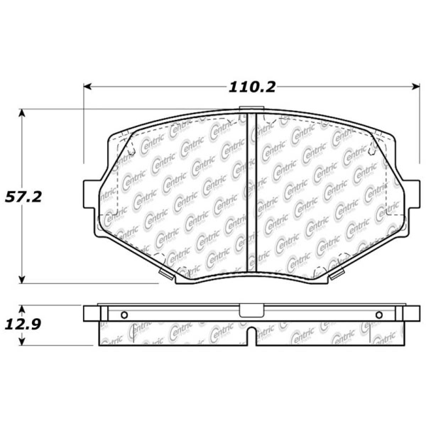 Centric Premium™ Ceramic Brake Pads With Shims And Hardware 301.06350