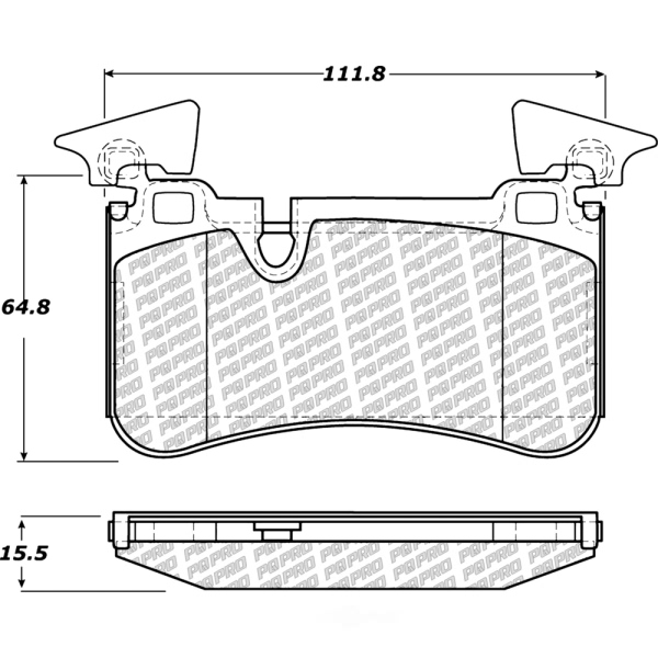 Centric Posi Quiet Pro™ Semi-Metallic Rear Disc Brake Pads 500.13730