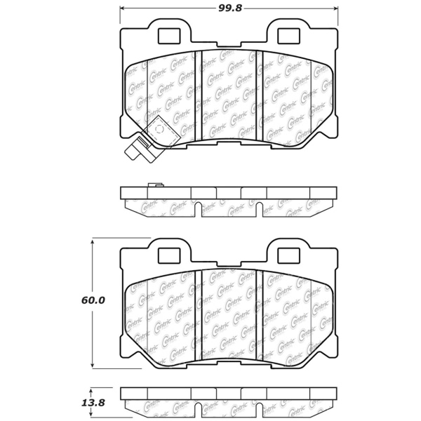 Centric Posi Quiet™ Ceramic Rear Disc Brake Pads 105.13470