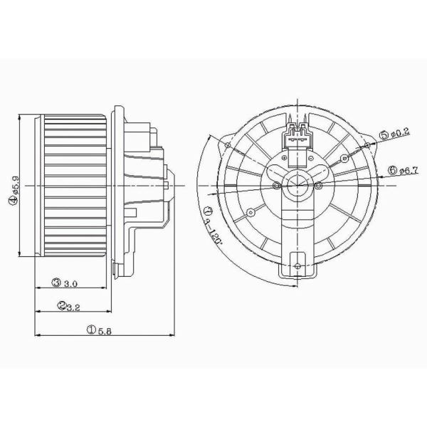 TYC Hvac Blower Motor Assembly 700037