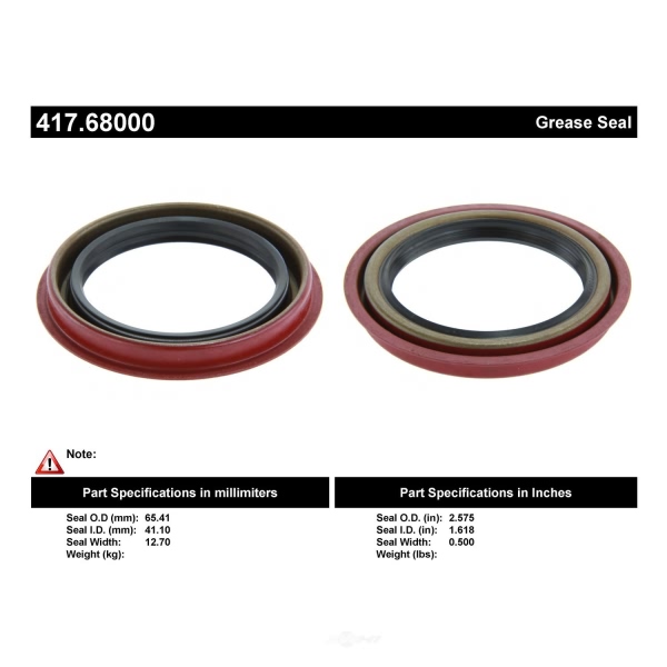 Centric Premium™ Axle Shaft Seal 417.68000