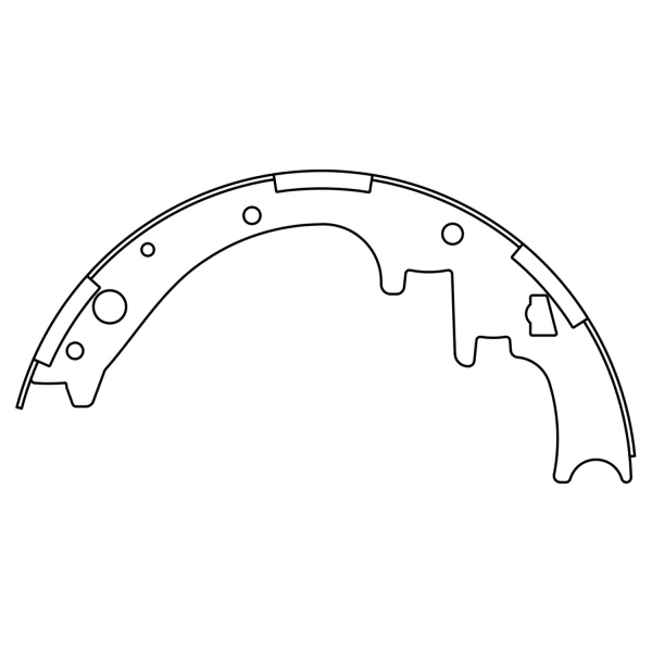 Centric Premium Rear Drum Brake Shoes 111.04450