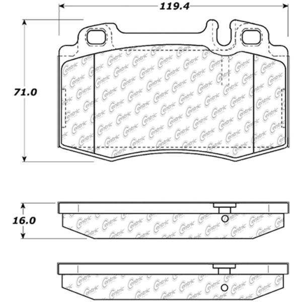 Centric Posi Quiet™ Ceramic Front Disc Brake Pads 105.08470