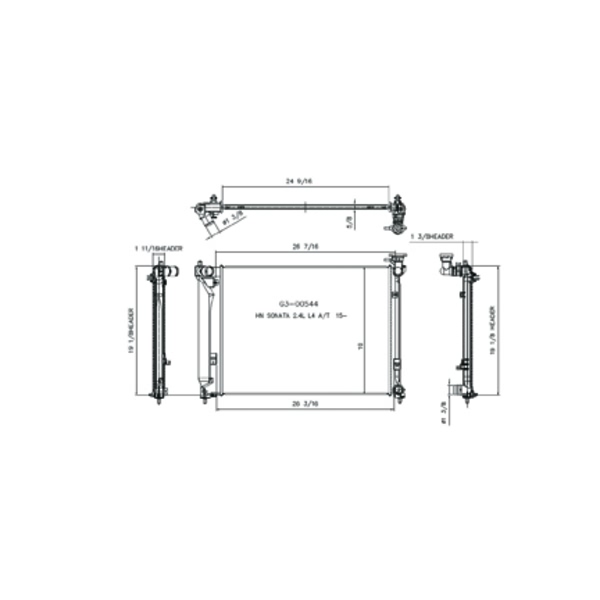 TYC Engine Coolant Radiator 13457
