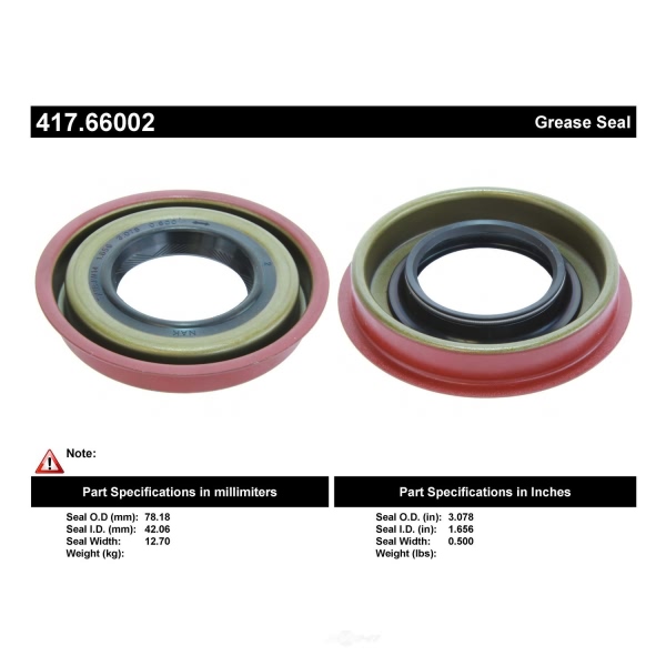 Centric Premium™ Axle Shaft Seal 417.66002