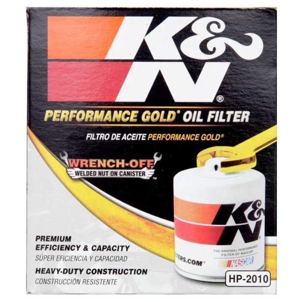 K&N Performance Gold™ Wrench-Off Oil Filter HP-2010