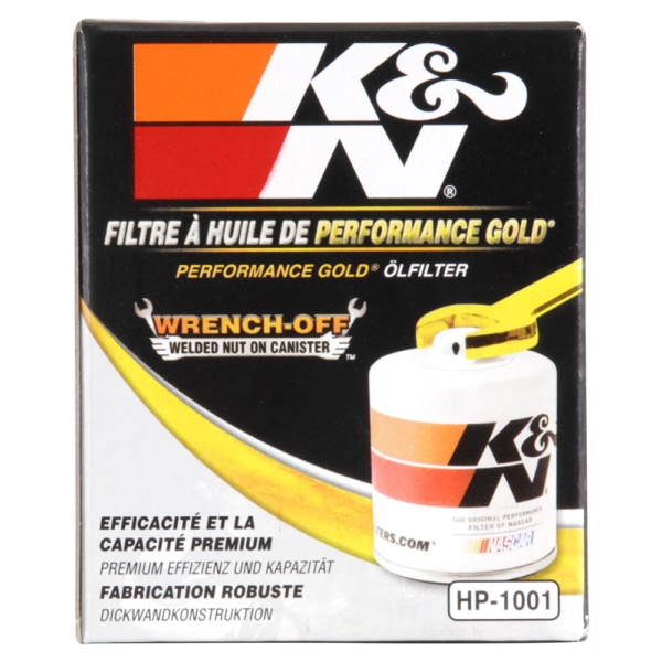 K&N Performance Gold™ Wrench-Off Oil Filter HP-1001