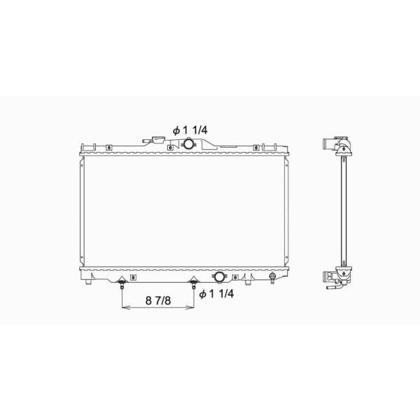 TYC Engine Coolant Radiator 2198