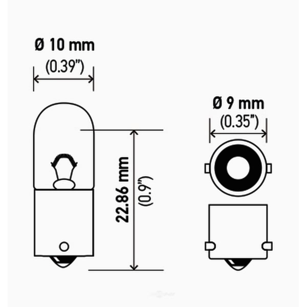 Hella 3893Tb Standard Series Incandescent Miniature Light Bulb 3893TB