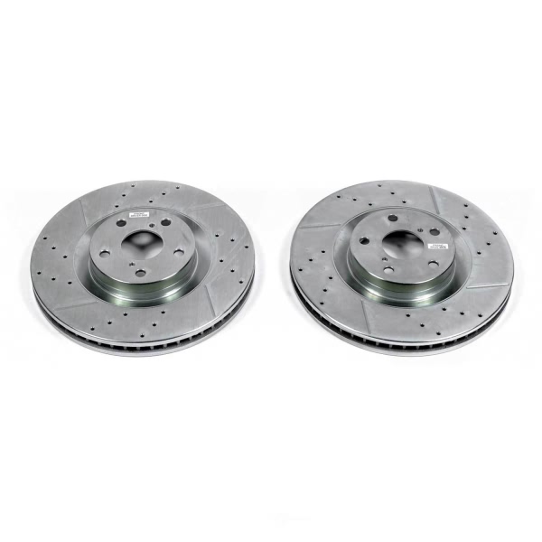 Power Stop PowerStop Evolution Performance Drilled, Slotted& Plated Brake Rotor Pair JBR1568XPR