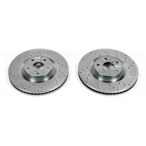 Power Stop PowerStop Evolution Performance Drilled, Slotted& Plated Brake Rotor Pair JBR1568XPR