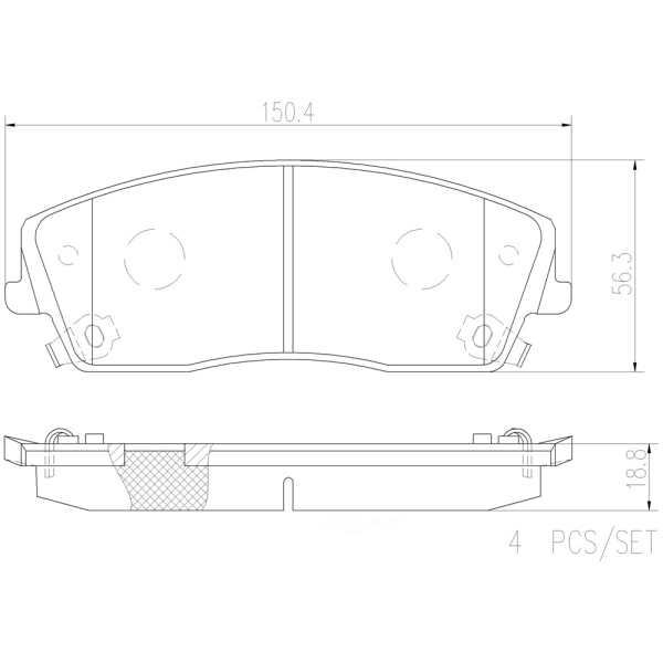 brembo Premium Ceramic Front Disc Brake Pads P11019N