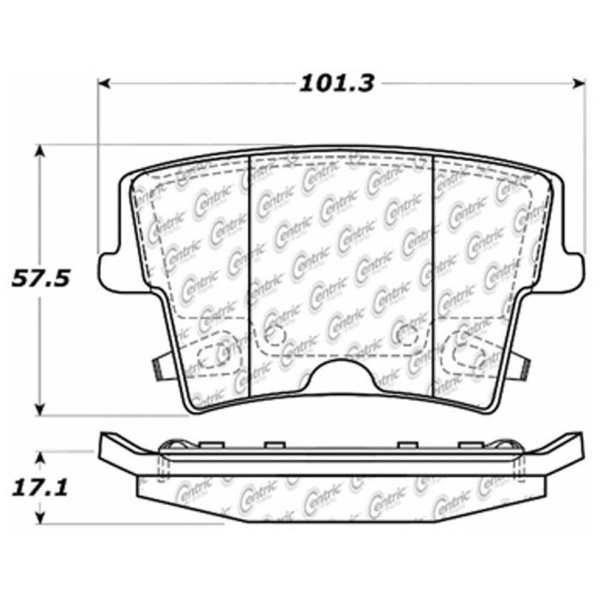 Centric Posi Quiet™ Ceramic Rear Disc Brake Pads 105.10572