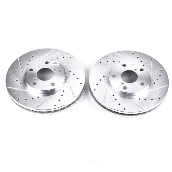 Power Stop PowerStop Evolution Performance Drilled, Slotted& Plated Brake Rotor Pair JBR716XPR