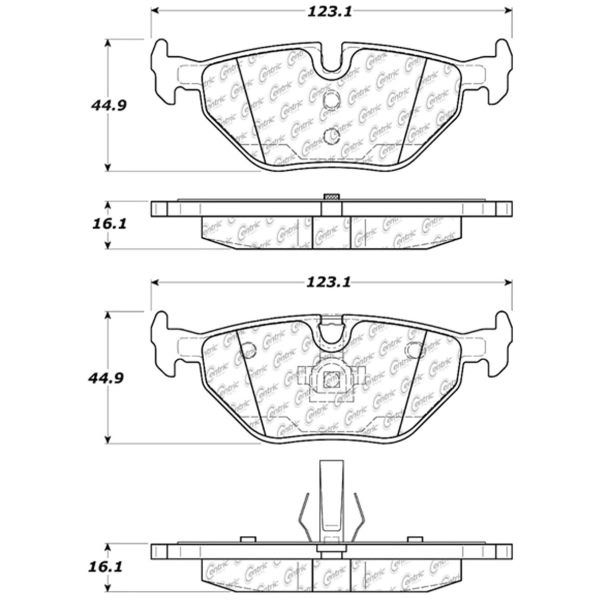 Centric Premium Ceramic Rear Disc Brake Pads 301.06920